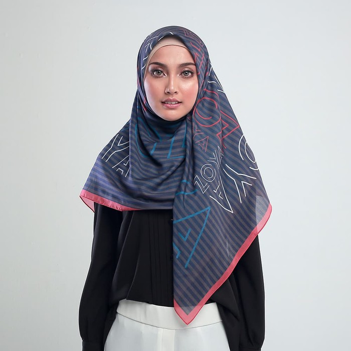 Zoya Kerudung Segi Empat Motif - Amaica Scarf Warna Sunset
