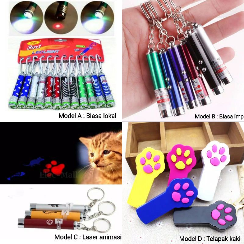 Pointer laser kucing led bentuk telapak kaki