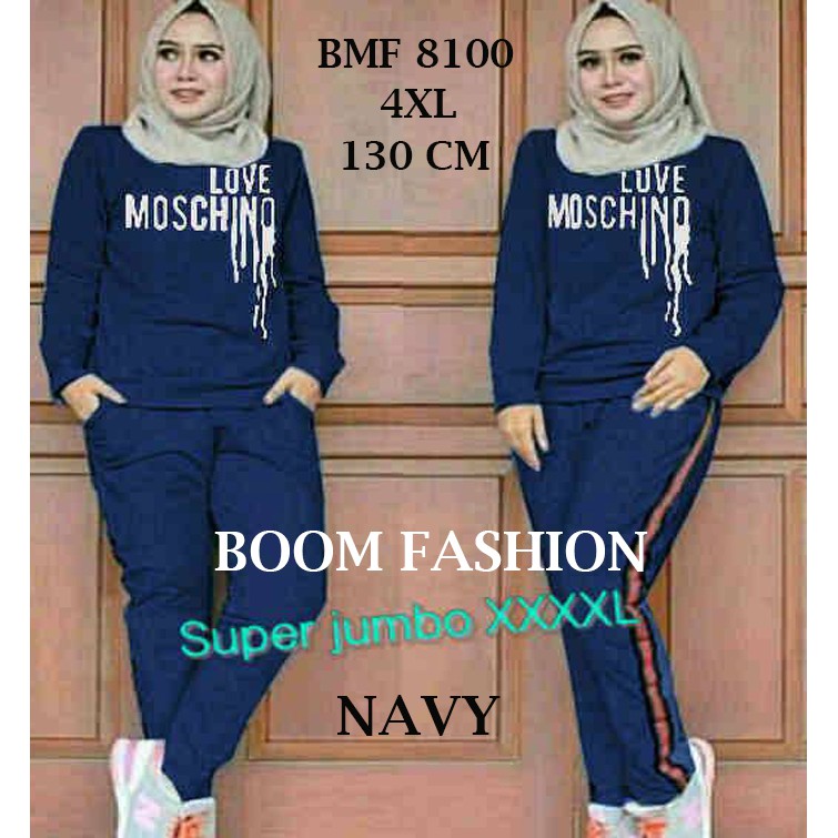 BOOM - SET TRAINING XL(5900), XXL(7333), 3XL(7711), 4XL(8100) Set Wanita Muslim Jumbo/ Set Olahraga Wanita