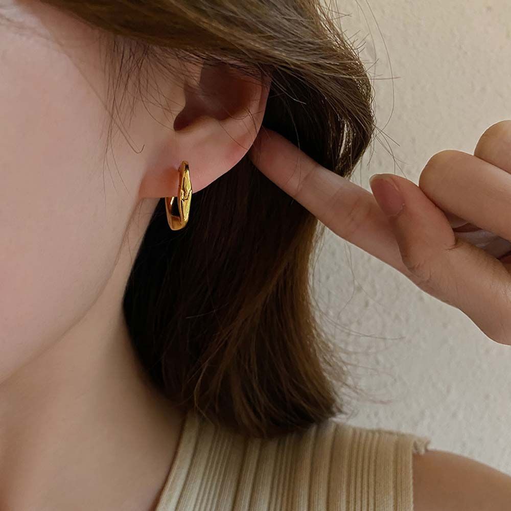 Anting Stud Bentuk Persegi Geometris Tidak Teratur Warna-Warni Gaya Korea Untuk Wanita