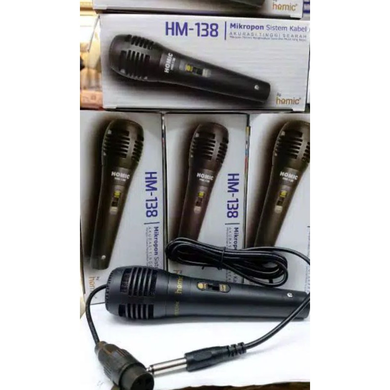 Microphone Homic HM-138 - Mic Kabel - Mic Homic - Original Homic - Mic Single