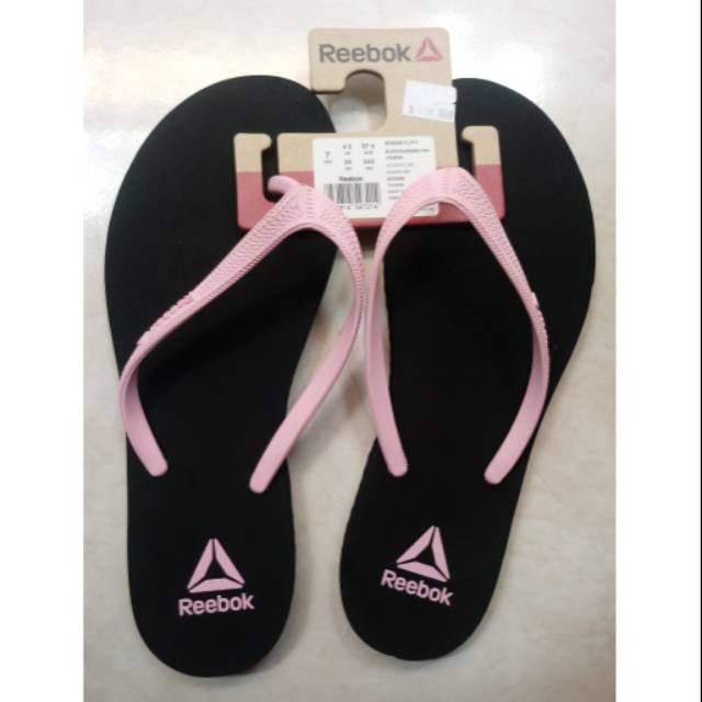 100% Original Sandal Reebok Women Breeze Flip V Black / Charming Pink