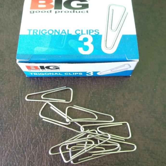 

;&;&;&;&] paper clip / klip kertas BIG trigonal warna Stainless