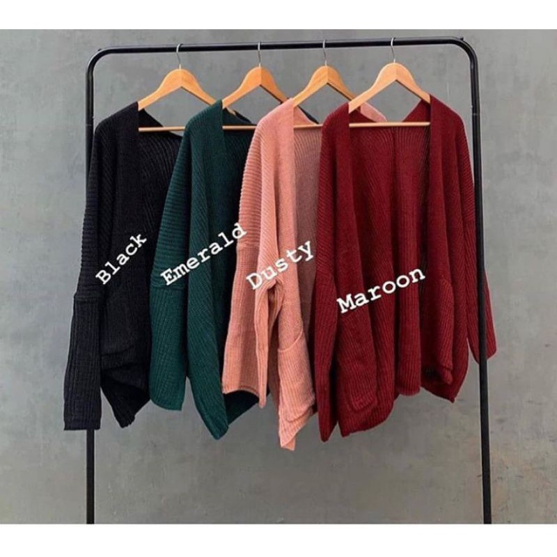 OVERSIZE LAVELA  KARDIGAN PREMIUM OUTER BAJU RAJUT TEBAL