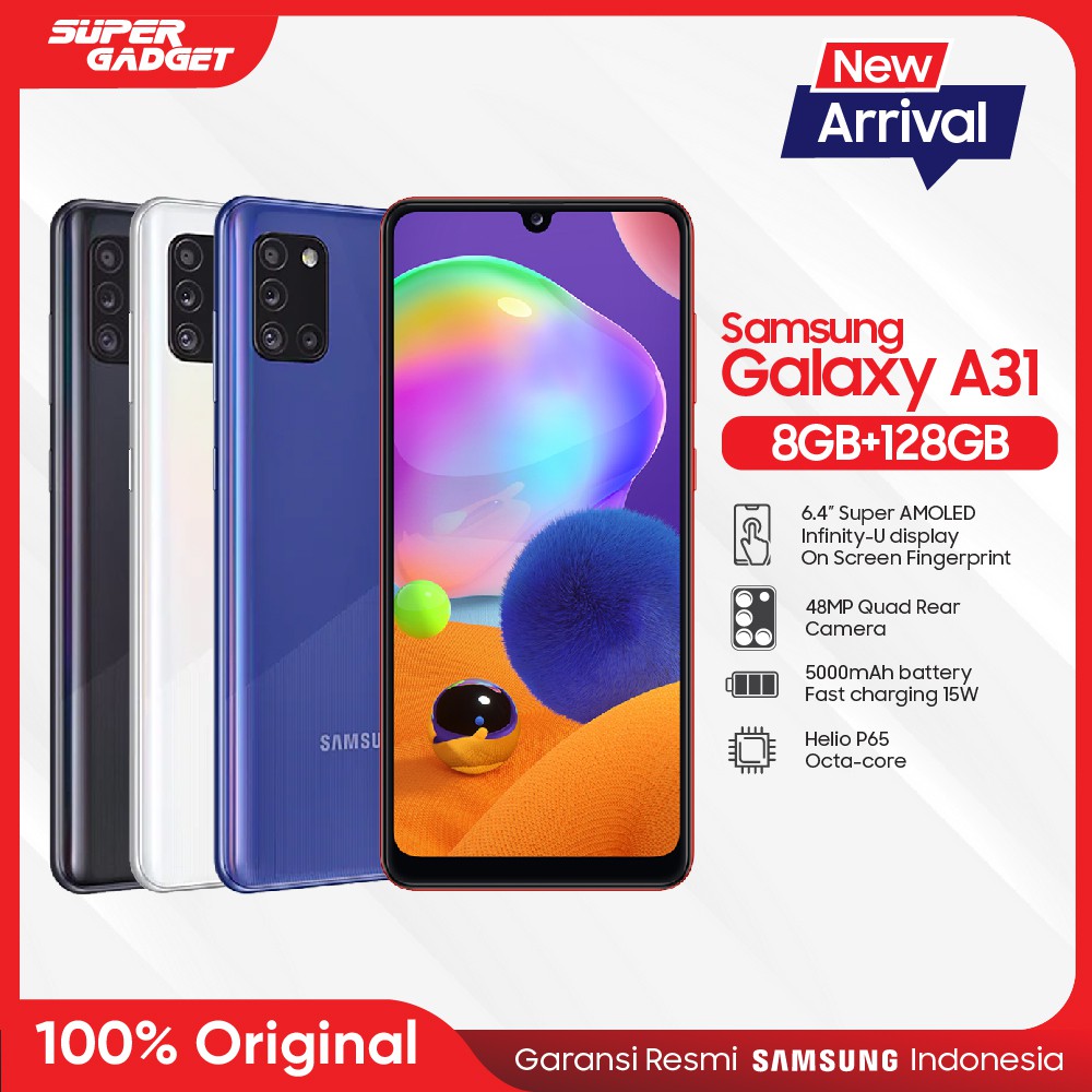 Samsung Galaxy A31 [8GB/128GB] - Garansi Resmi | Shopee