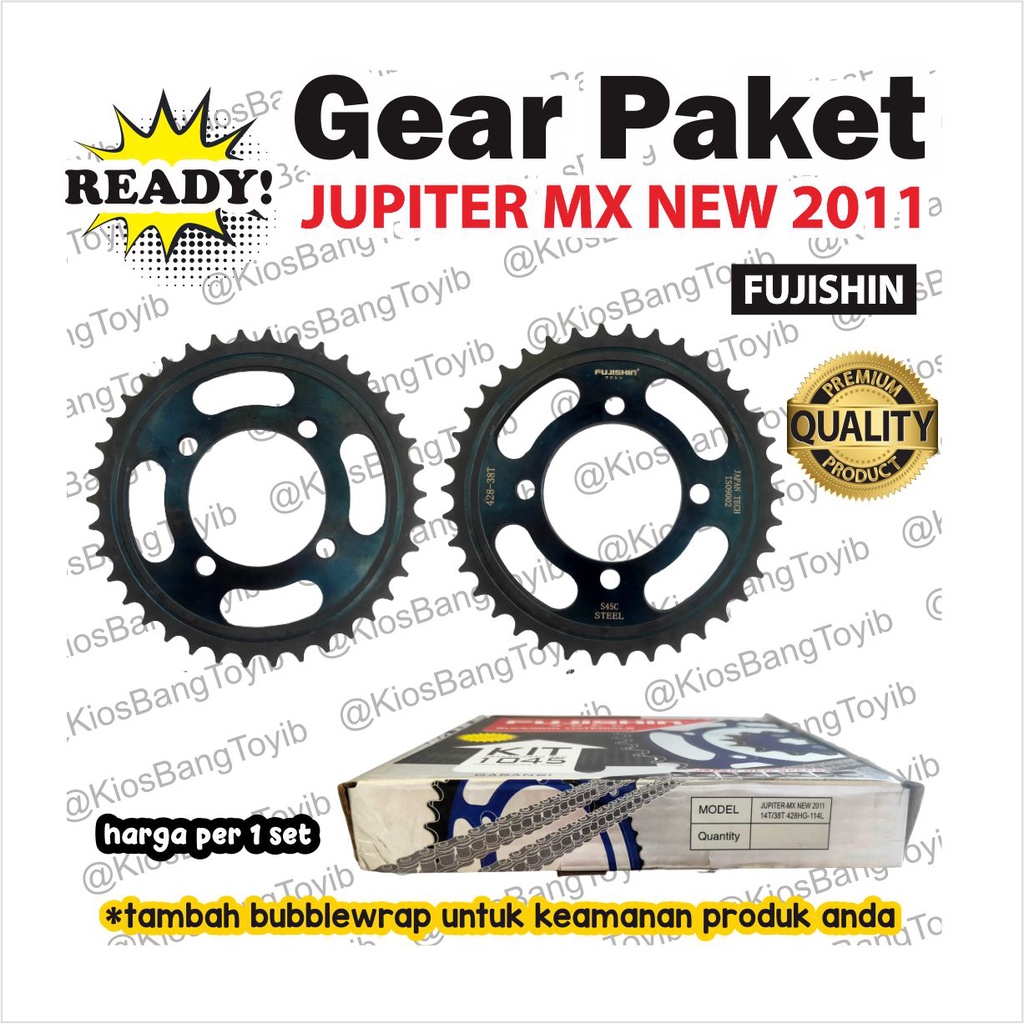 Gear Set/Paket Titanium Jupiter MX New 2011 14T/38T 428H/114L (FJS)