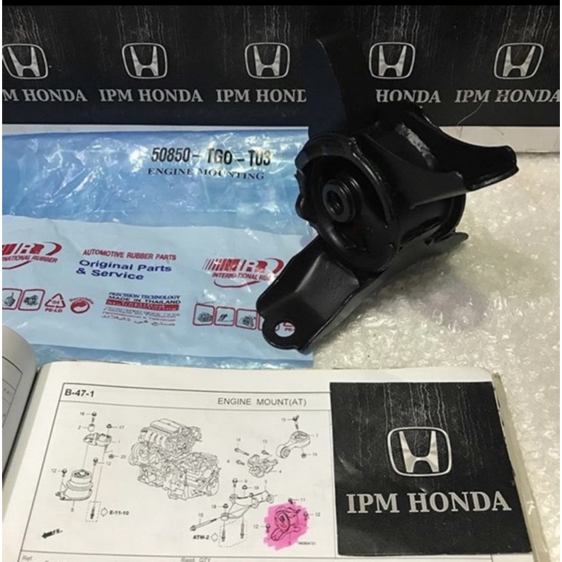 50850 TG0 T03 Engine mounting Dudukan Mesin Kiri Matic AT Automatic Honda Mobilio 2013-2021 Brio 2012-2020 Freed 2010-2015 Jazz S Rs GE8 City GM2 2009-2013 Lokal Brand / No Brand / NK Thailand / International Rubber / Original Honda