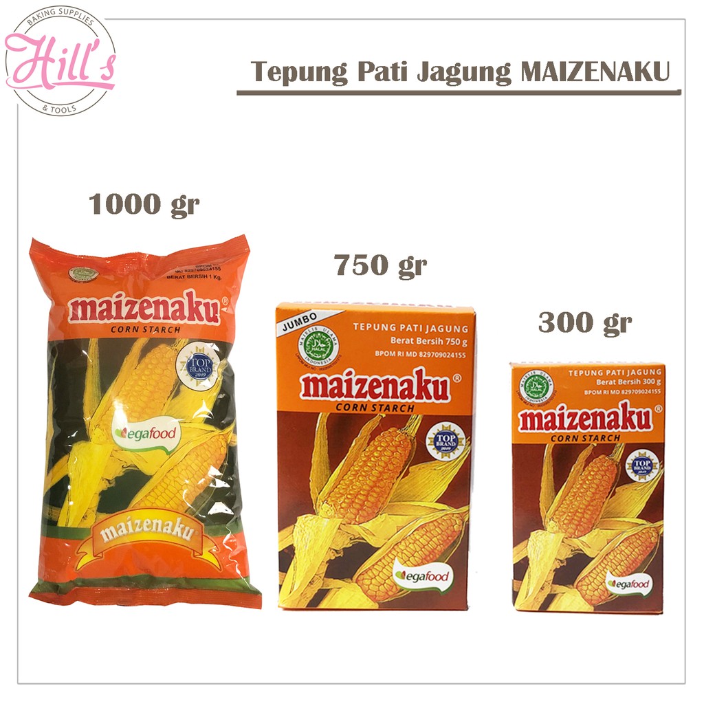 

TEPUNG JAGUNG MAIZENAKU 300gr 750gr 1kg / MAIZENA 300 750 1000 gr