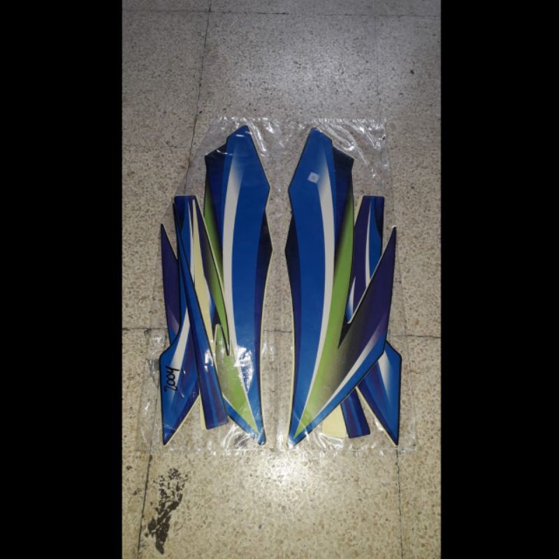 striping sticker lis standar motor honda gl max 2004 biru hijau