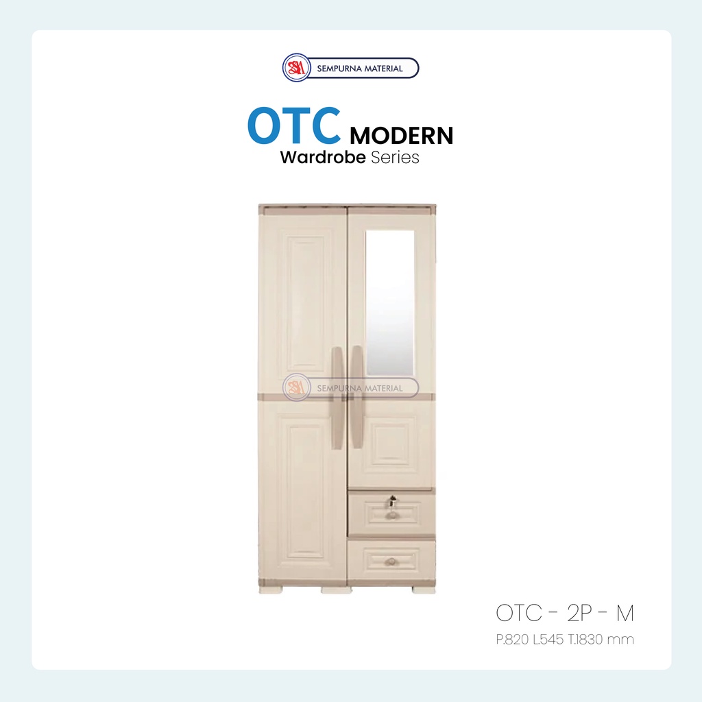 Olymplast Lemari Plastik 2 Pintu Lemari Pakaian - OTC 02P Modern