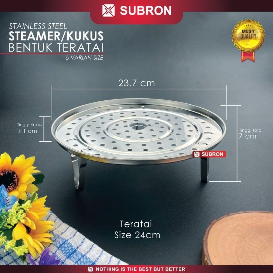 Subron Steamer Alas Kukus Teratai 24 cm Tatakan Panci Stainless