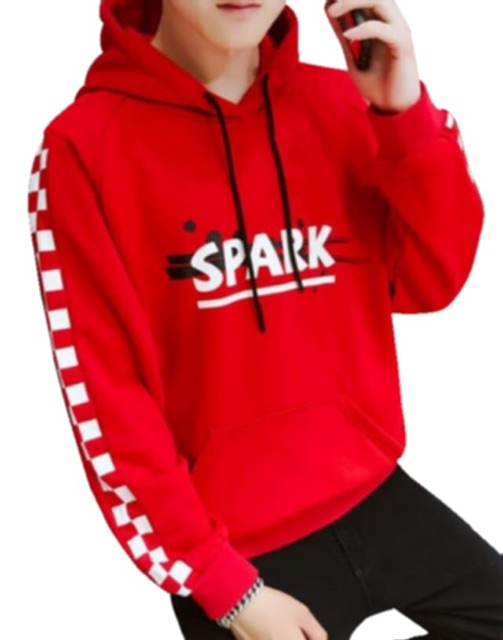 SWEATER HOODIE COWOK SPARK SWETER PRIA MOTIF FASHION KEKINIAN PREMIUM