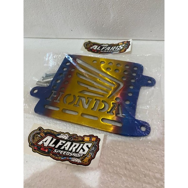 Cover radiator vario 125 150 pcx 150 adv logo honda almunium cnc plus baut dan boshing