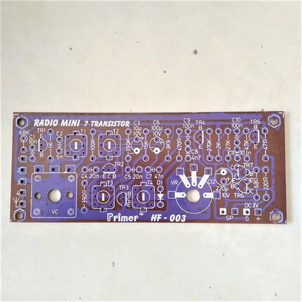 PCB - RADIO MINI 7 TRANSISTOR . HF 003