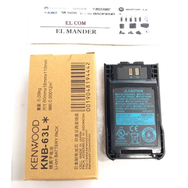BATRE HT KENWOOD THK 20A ORIGINAL - JUAL BATERAI HT KENWOOD KNB 63L ORIGINAL