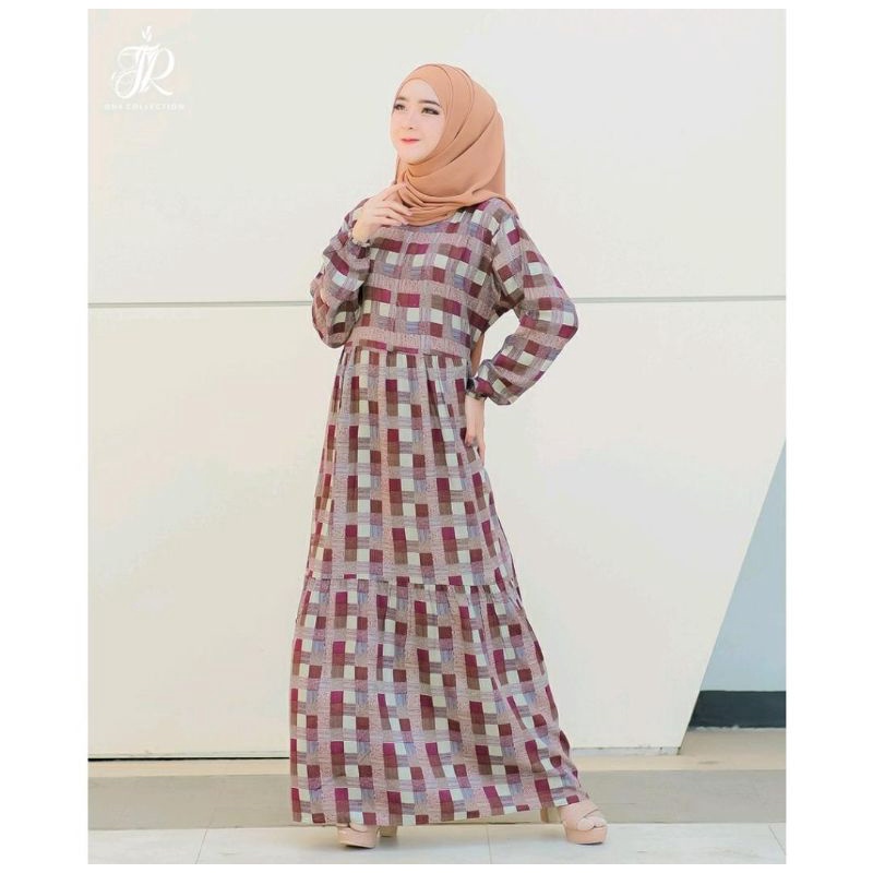 Homedress Catur Rayon Import Premium Gamis Adem / Gamis Muslim / Longdress Rayon / Gamis JR One Coll