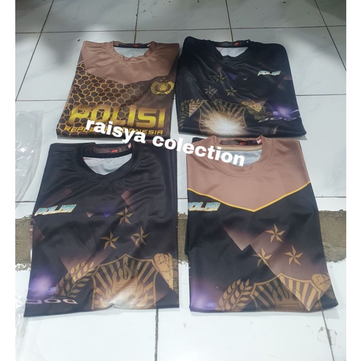 kaos polisi bahan jersey / kaos polri sablon / kaos polisi premium