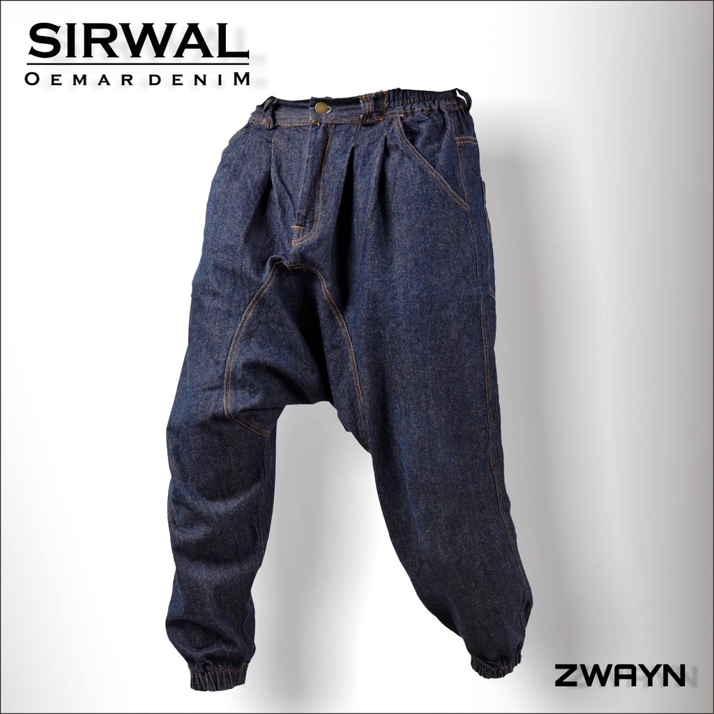 ZWAYN - Sirwal Denim Oemar (Size S s/d L) Sirwal Jumbo / Celana Sirwal Dewasa / Celana Sirwal Jumbo 