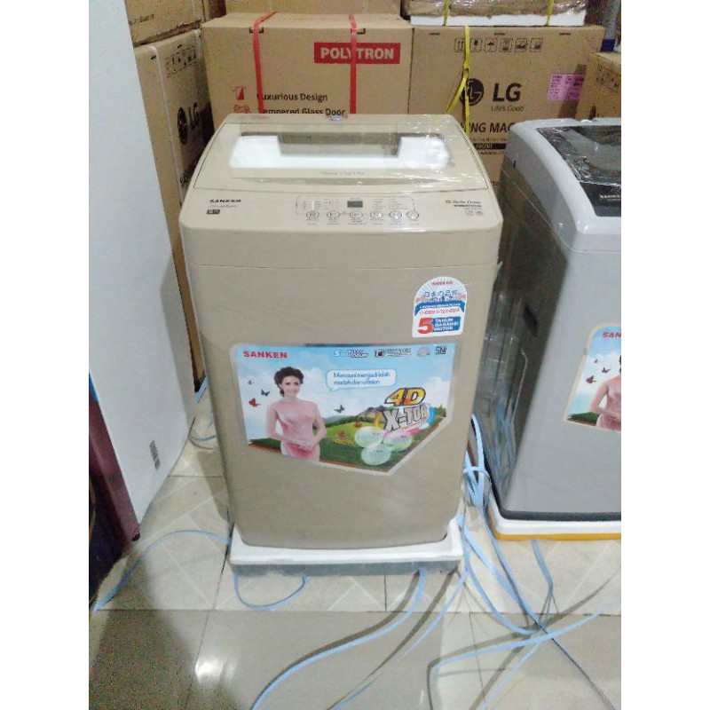 MESIN CUCI 1 TABUNG SANKEN AWS 887 TOP LOADING 8 KG AWS887