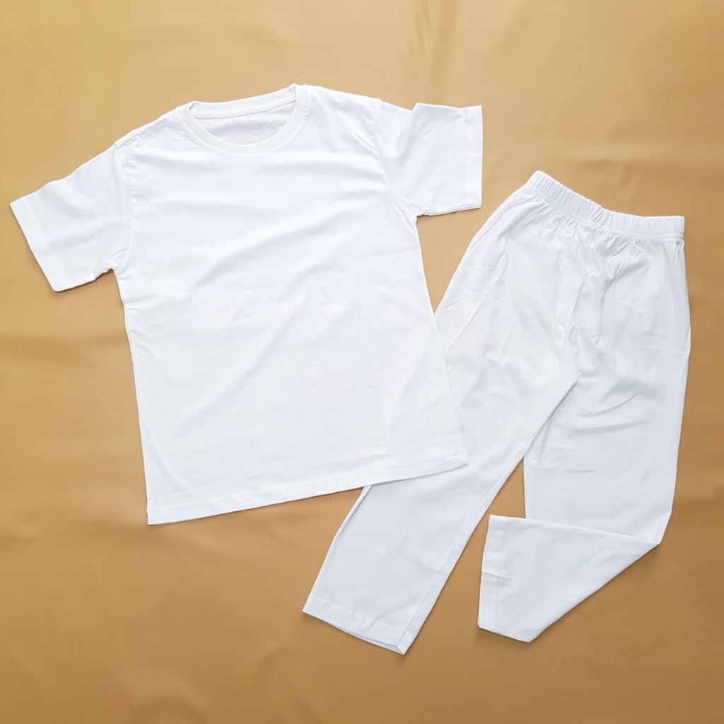 [PREMIUM] Setelan Kaos Celana Panjang Katun Harian / Rumahan Anak [Cotton Combed 30s]