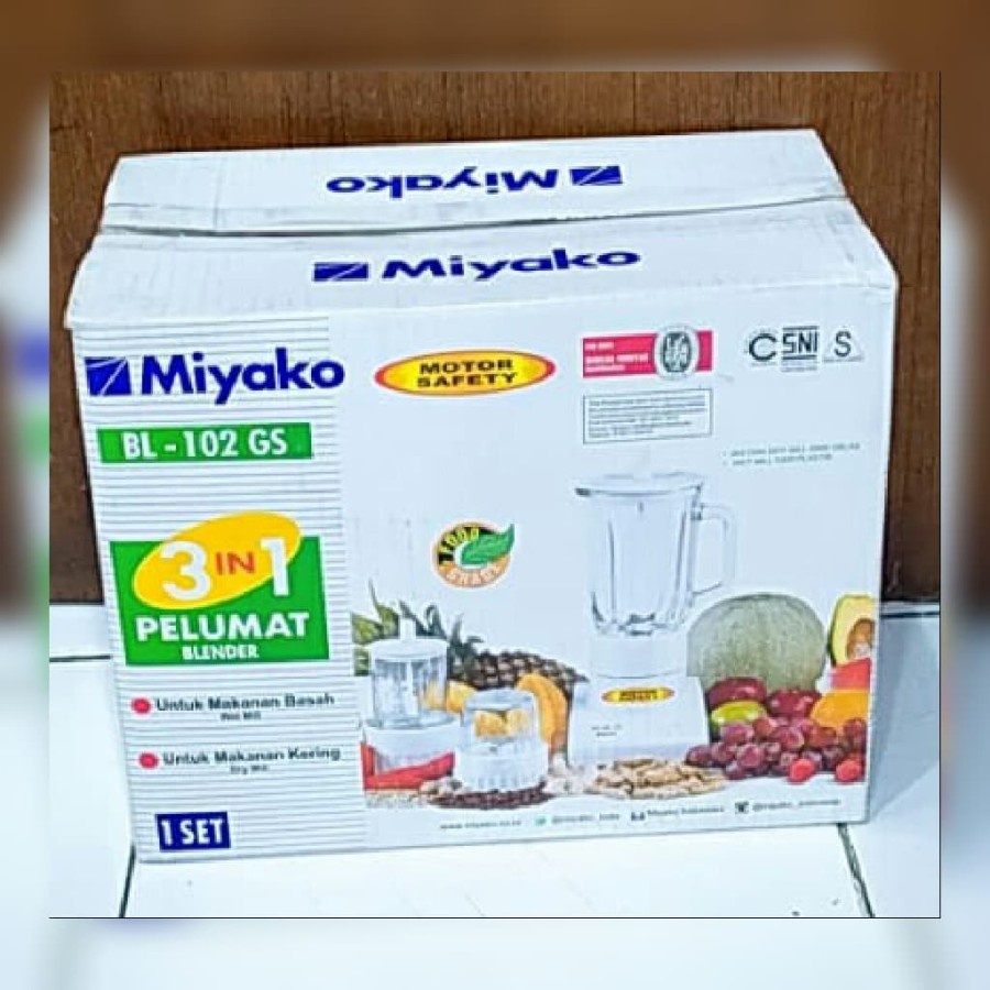 Blender Miyako BL 102 GS BL102GS 3In1 Kaca 1 Liter