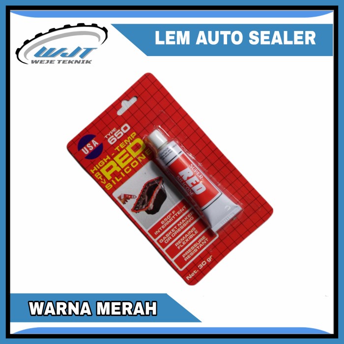

Lem Auto Sealer Merah 30gr Lem perekat Gasket/Perpak