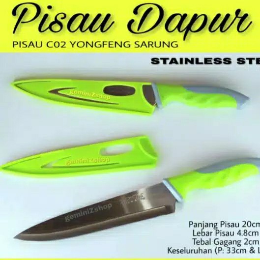 Pisau Dapur Ukuran Besar Tajam Dengan Pelindung Knife