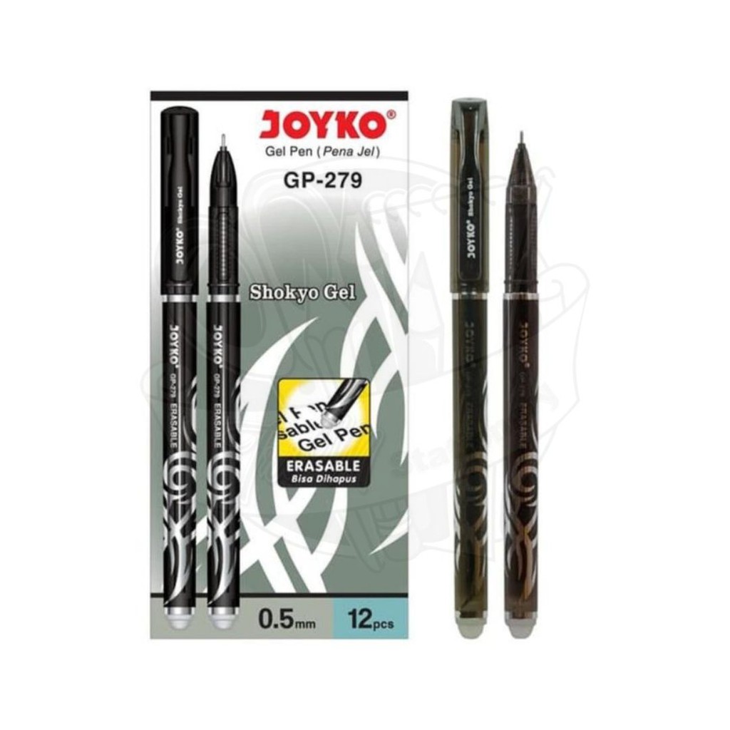 

JOYKO Erasable Gel Pen GP-279 Pulpen Pena Bisa Hapus Shokyo 0.5 mm [ BOX ISI 12 ]