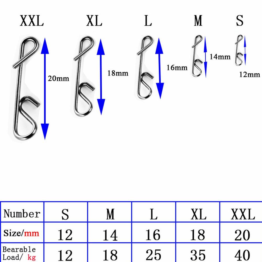 TOP 50pcs Snap Gantung Pancing Konektor Line tackle Tahan Lama Portabel Berkualitas Tinggi
