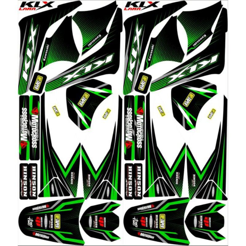 decal KLX old striping stiker klx lama