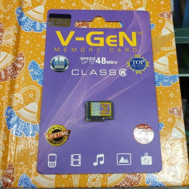 micro sd vgen 16gb microsd v-gen 16gb class 6 original resmi v-gen