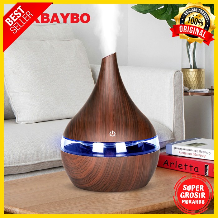 Humidifier Air Ultrasonic Aromatherapy Wood Grain 300ml