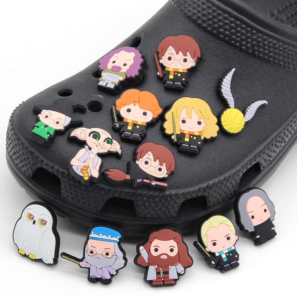 Harry Potter Crocs Pin kartun Shoe charms decorate Lubang Sepatu accessories sandal Gesper Jibbitz  DIY Dapat dilepas anak hadiah Natal