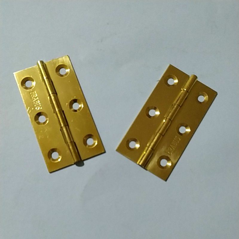 Engsel Lemari 2.5&quot; Kuning, 1pasang/ 2 biji tanpa skrup