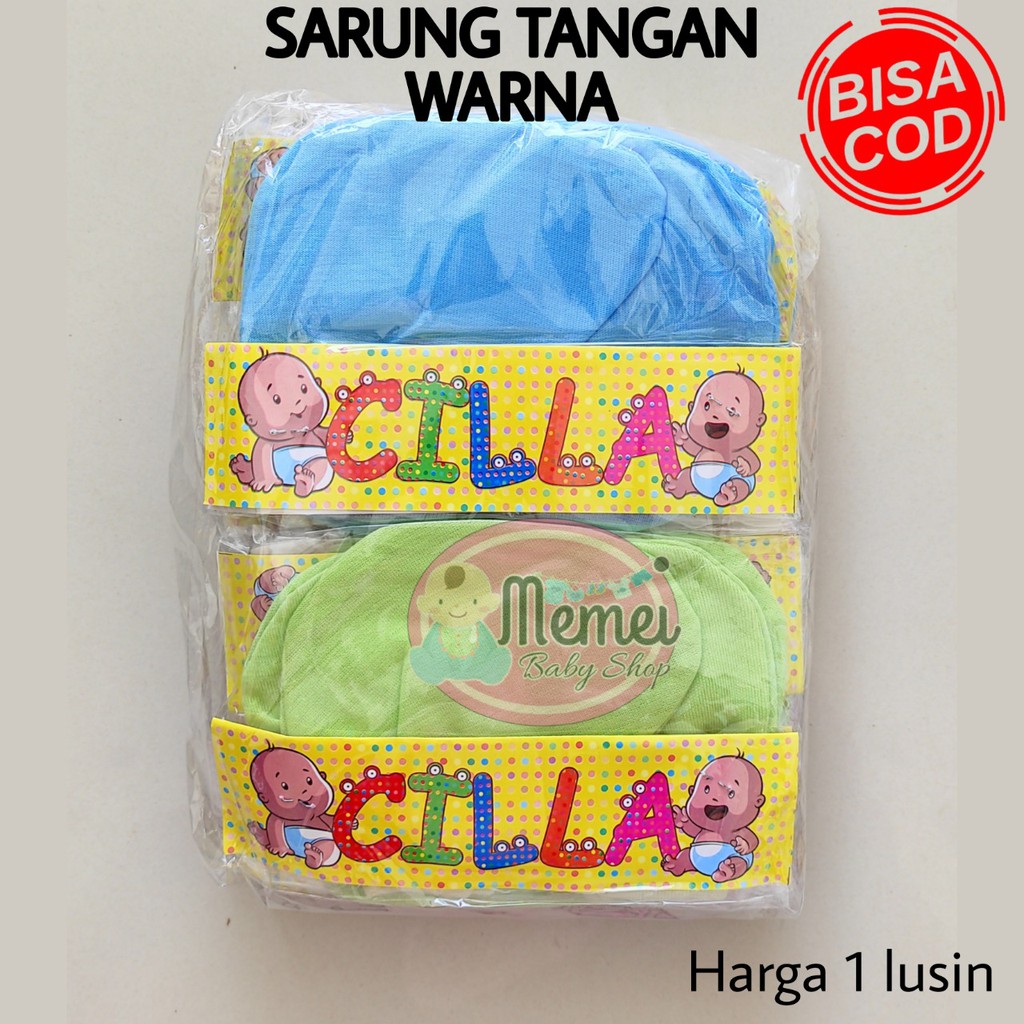 1 LUSIN (12 set) Sarung tangan dan kaos kaki bayi WARNA harga GROSIR