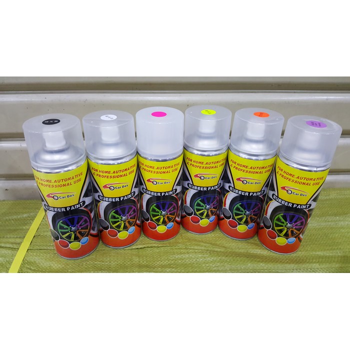 

rubber paint / cat karet florescent / stabilo dan Matt merek carde
