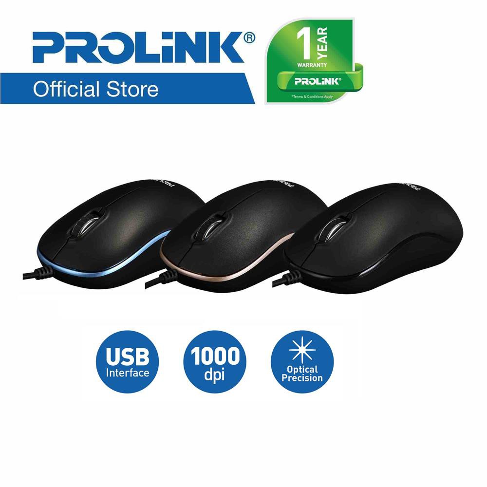 MOUSE OPTIKAL USB PROLiNK PMC1006 1000pi GARANSI 1TAHUN RESMI