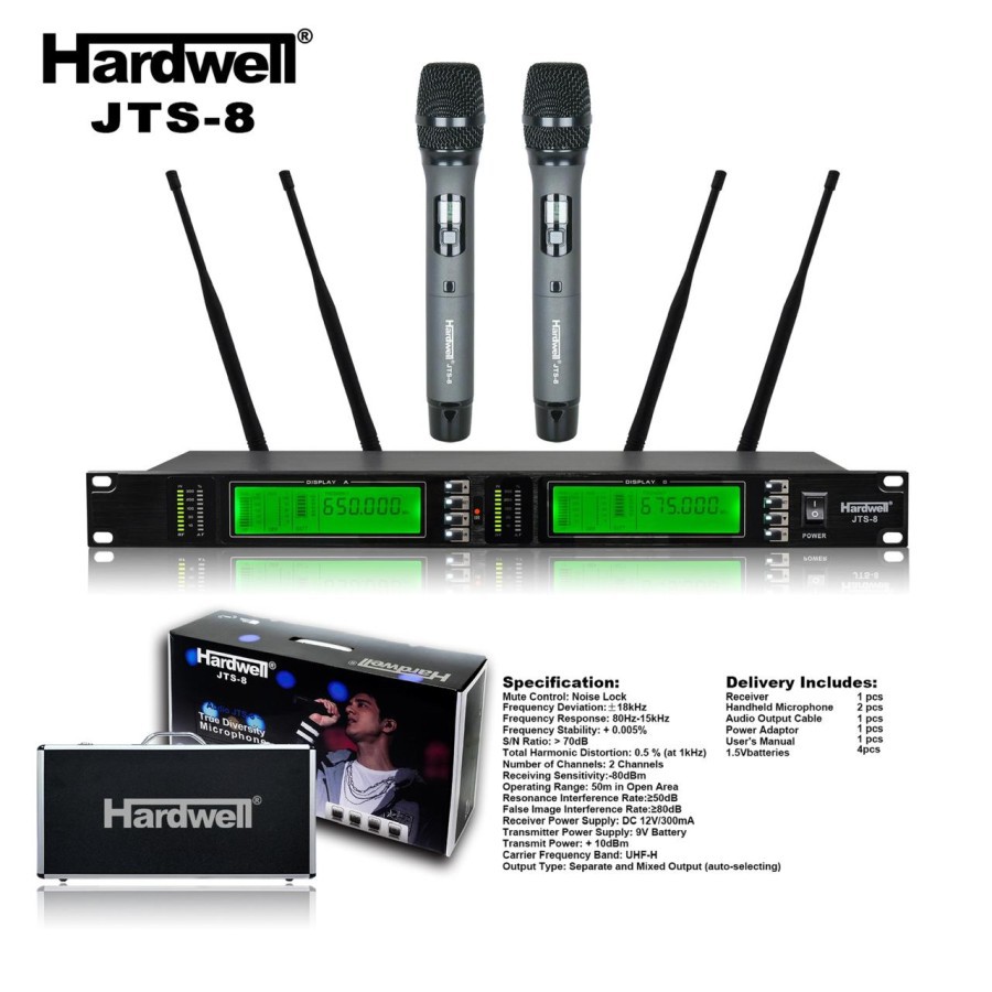 Mic Wireless Hardwell JTS 8 Hardwell JTS8 Hardwell Jts 8 Original