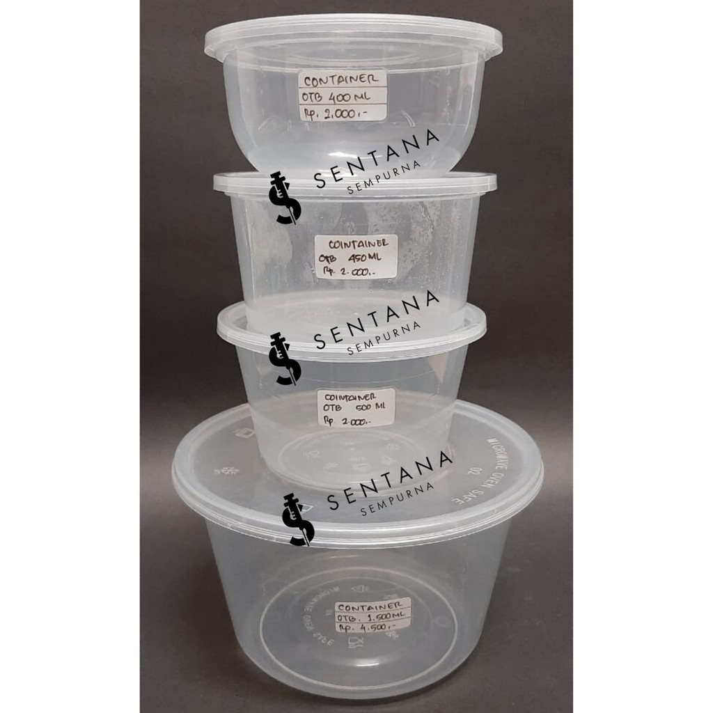 Pot Plastik Thinwall Otb 400ml Bulat/ Food Container/ Box Makanan/ Kotak Makanan