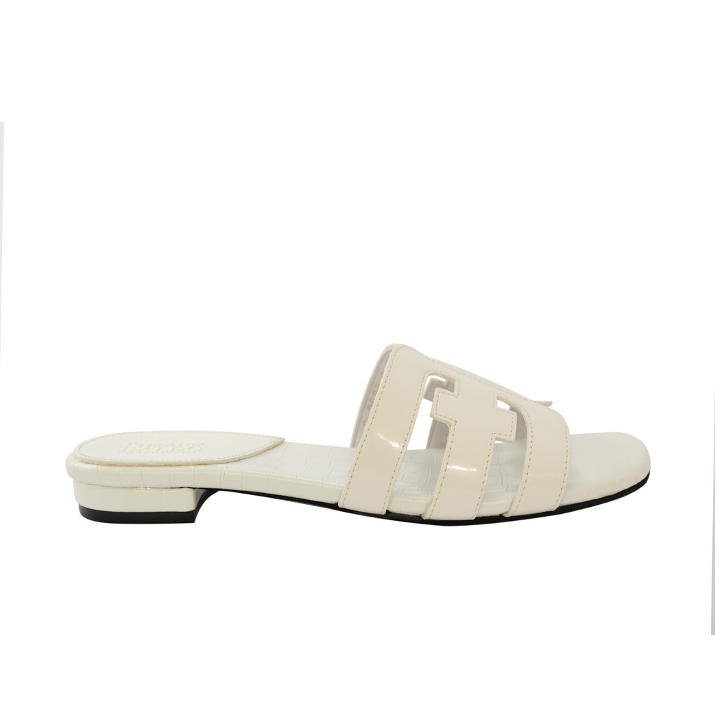 Stefania Baldo Emma Glossy Sandals White