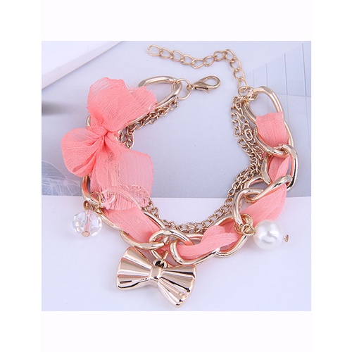 LRC Gelang Tangan Fashion Lace Bow Bracelet A63210