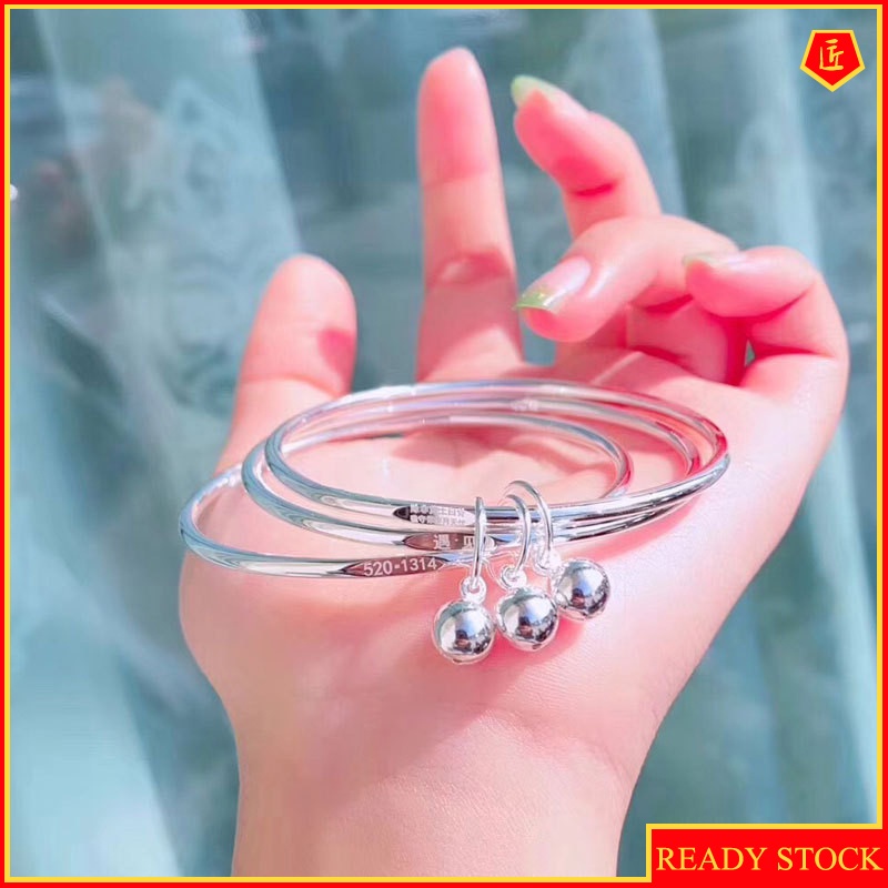 [Ready Stock]Elegant Personality S925 Silver Bell Bracelet for Women