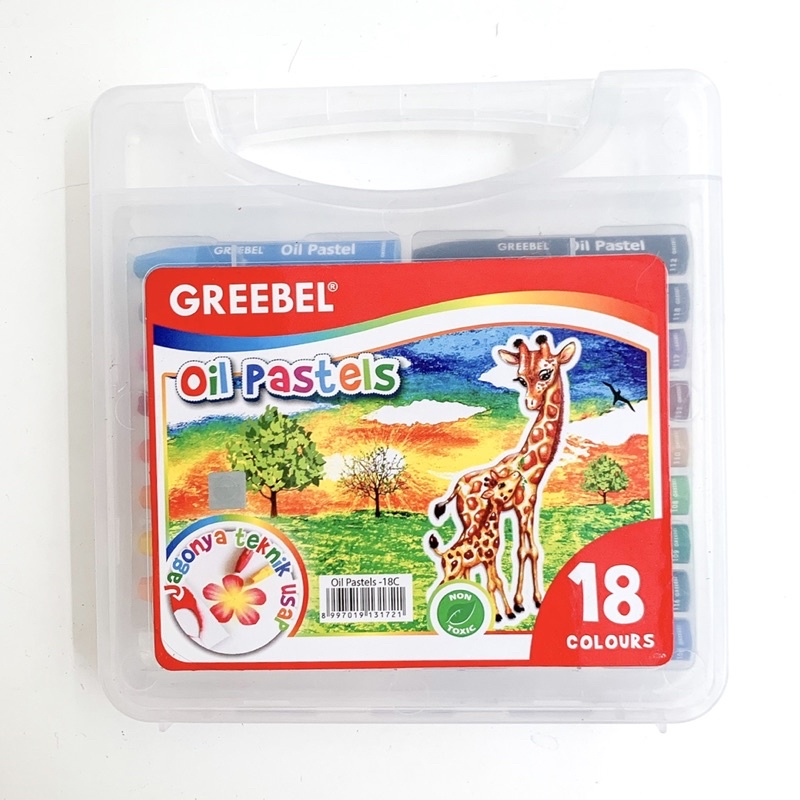 

OIL PASTELS GREEBEL 18colours - crayon mewarnai