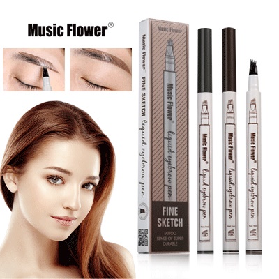 [COD] MUSIC FLOWER EYEBROW WATERPROOF PEN pencil tatoo 3D Microblading Eyebrow - Shade 01Chestnut