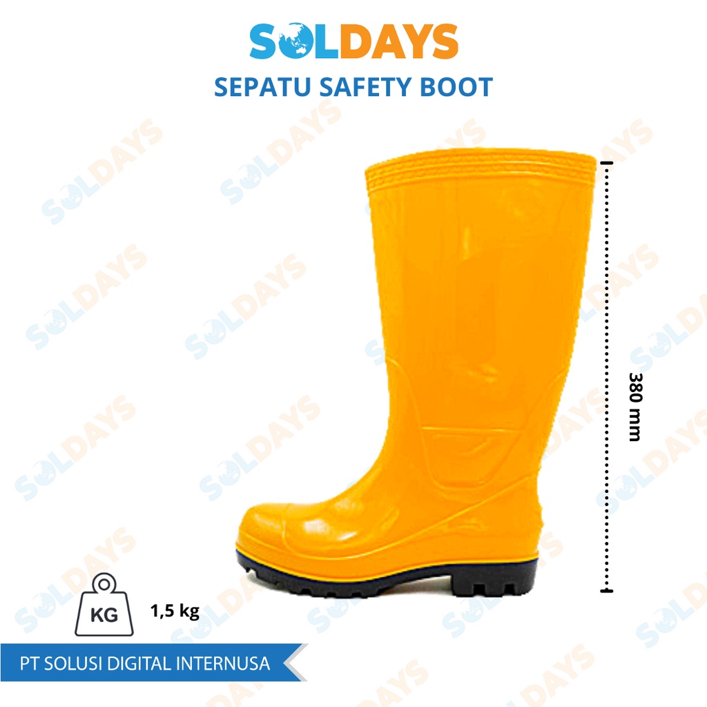 Sepatu Safety Boot / Sepatu Boot Proyek/ Sepatu Boot Kuning