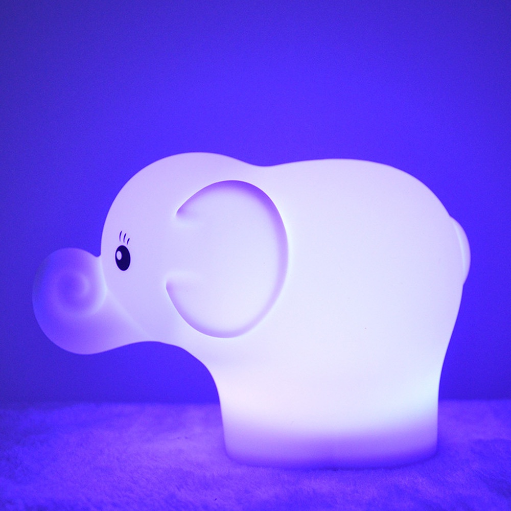 Led Colorful Elephant Night Light/USB Powered Night Light for Kids Girls Bedroom Decoration