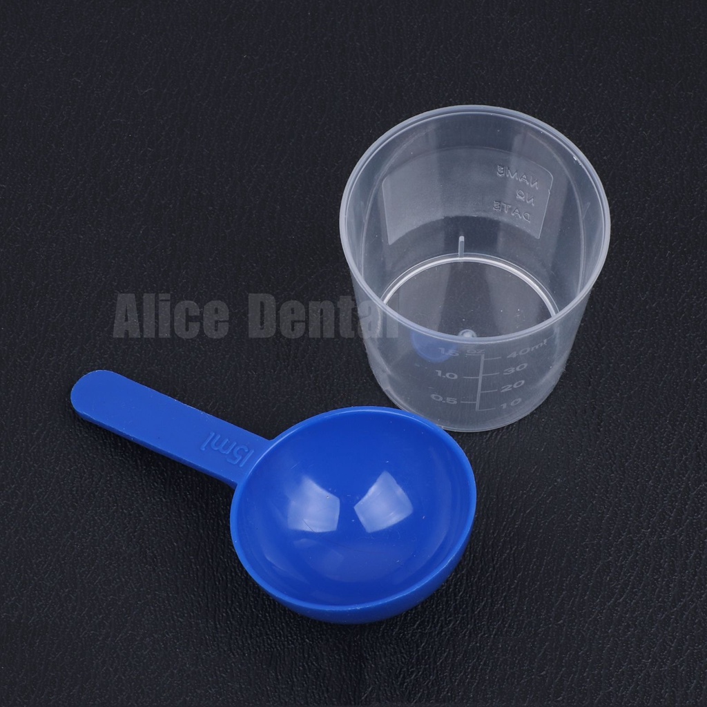 Sendok takar alginat gelas ukur alginate measuring cup takaran dental alginat