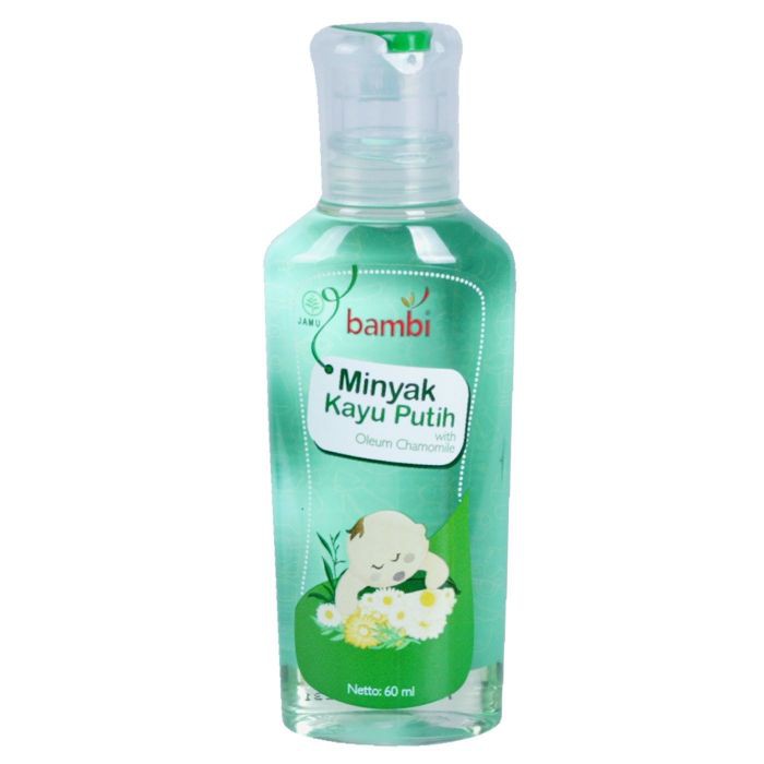 Bambi Baby Minyak Kayu putih 60ml 1+ Menghangatkan tubuh dengan Kandungan Eucalyptus