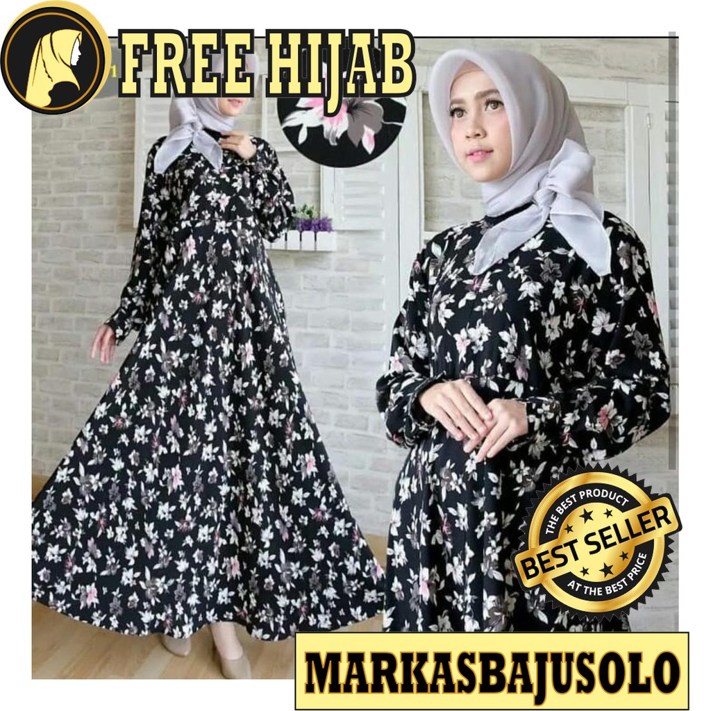 KHANIS GAMIS BUSUI RESLETING DEPAN BSW MONALISA MAXMARA / GAMIS SYARI MURAH BRUKAT PLISKET BROKAT
