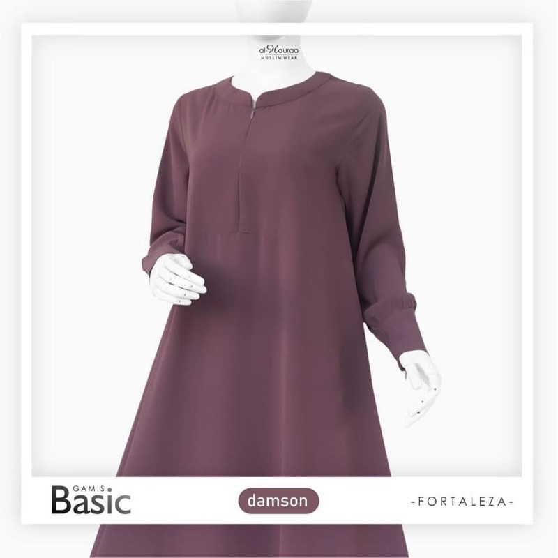 Gamis Basic Fortaleza Damson by Alhauraa